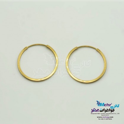 Gold Earrings - Ring Design-ME1107